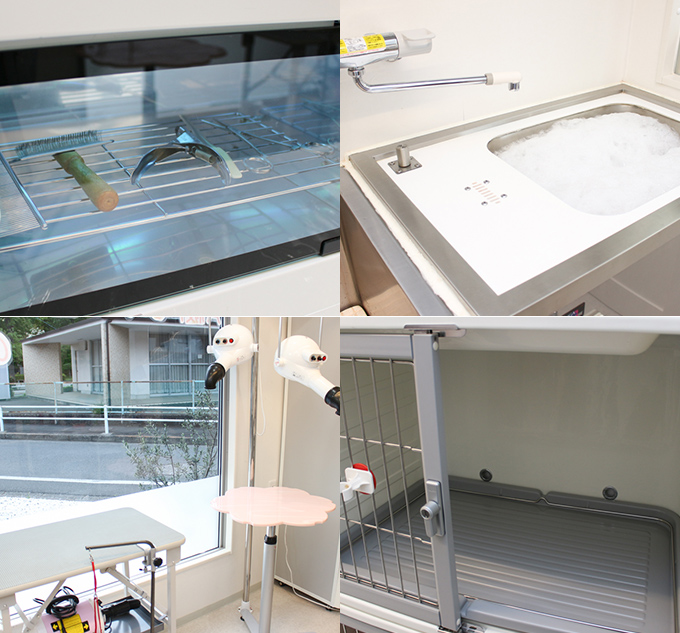 ペットの、トリマーの安心安全を守る自社製品を使用しています。